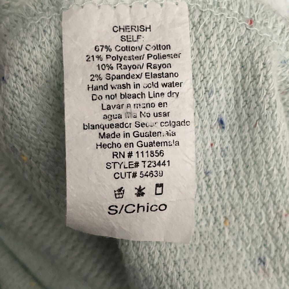 Cherish Women’s Soft Feminine Light Green Sweater Keyhole Detail Size Small - Picture 9 of 9